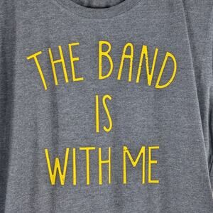 The Band Is With Me S Men's Graphic T Shirt Gray Short Sleeve Tee Funny Music
